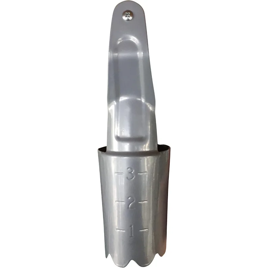 Garden guru ferramenta de plantador de lâmpada de aço para plantio de lâmpadas de aço de alto carbono confortável madeira esculpida lidar com marcador de profundidade para consis