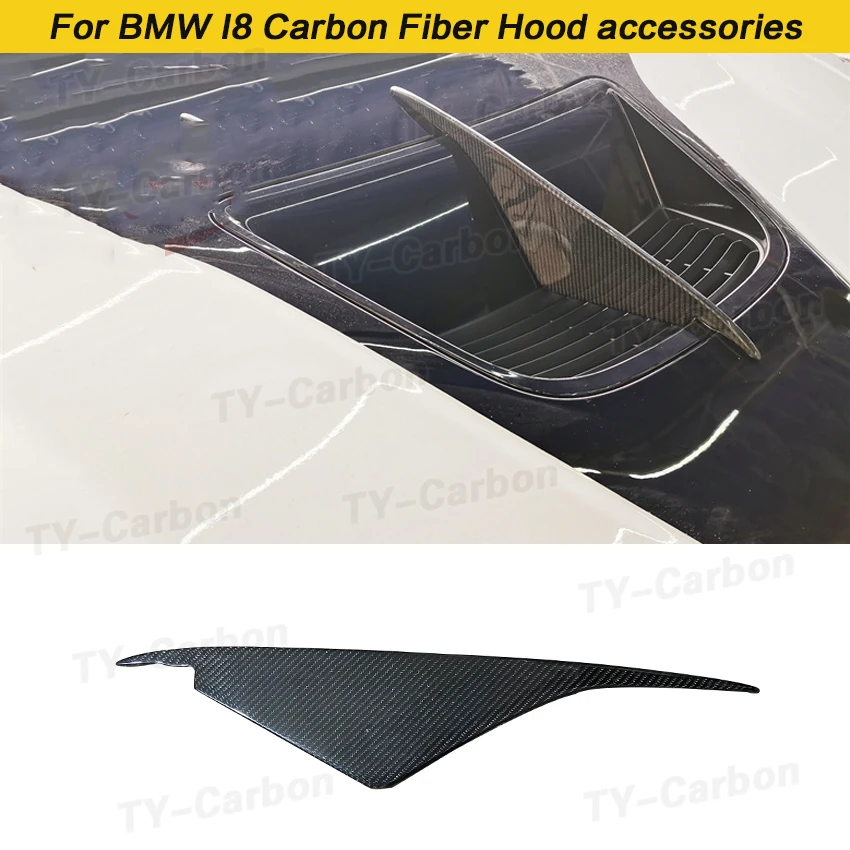 

Carbon Fiber FRP Unpainted Front Hood Bonnet Splitter Spoiler Trim Air Intake Accessories For BMW I8 2014 -2019