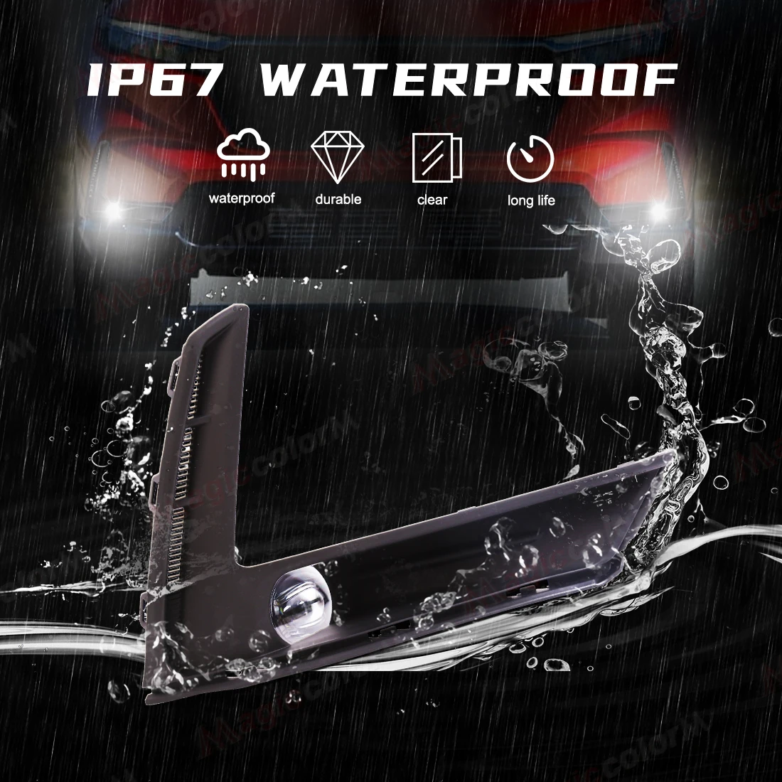 LED Fog Lamp For Honda CRV CR-V 2023-2024 Front Bumper Fog Light With Bulb Switch Wire Bezel Waterproof Car Accessories 12V
