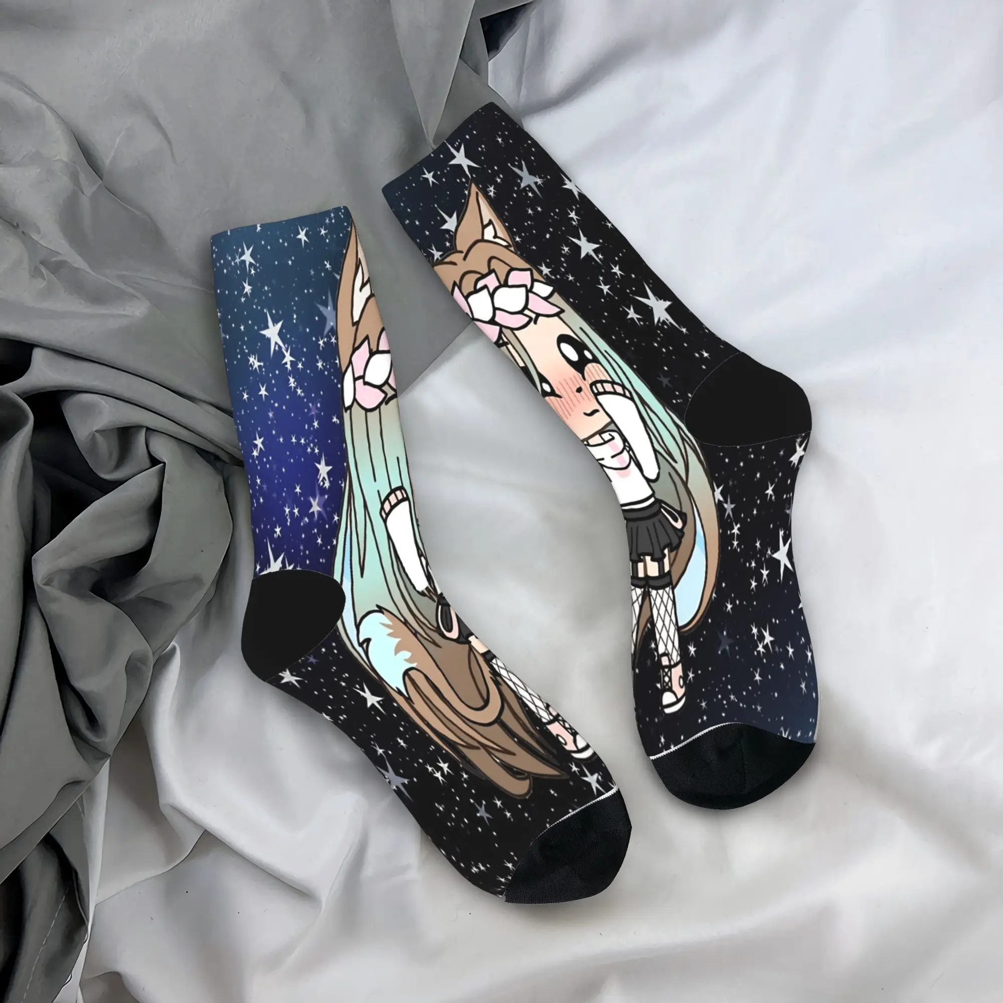 

Парные носки Gacha Life Stockings Весенние готические мягкие носки Дизайнерские противоскользящие носки для скейтборда