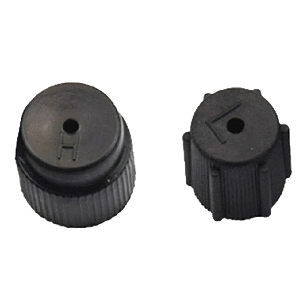 2pcs Replacement Dust Covers Car AC Valve Cap Kit With High 16mm And Low 13mm Easy To Install Effective Dust Protection