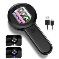 Hayve 2‘’ Digital Microscope 100X Zoom Magnifying Glass with Light Coin Magnifier with 2 Color Light Mode Windows/Mac Compatible