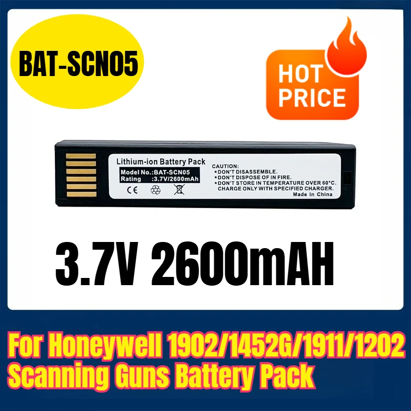 

BAT-SCN05 3.7V 2600mAH Battery Pack for Honeywell 1902/1452G/1911/1202 Scanning Guns