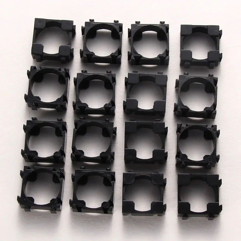 100-400 Pcs 18650 Lithium Battery Holder Anti-shake Plastic Cylindrical Holder Lithium Ion Battery Spacer Battery Holder