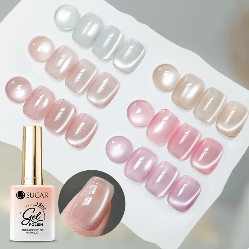 

UR SUGAR 6 Colors/set Cat Magnetic Gel Nail Polish Pink UV LED Soak Off Gel Varnish Crystal Cat Magnetic Gel Nail Art Manicure