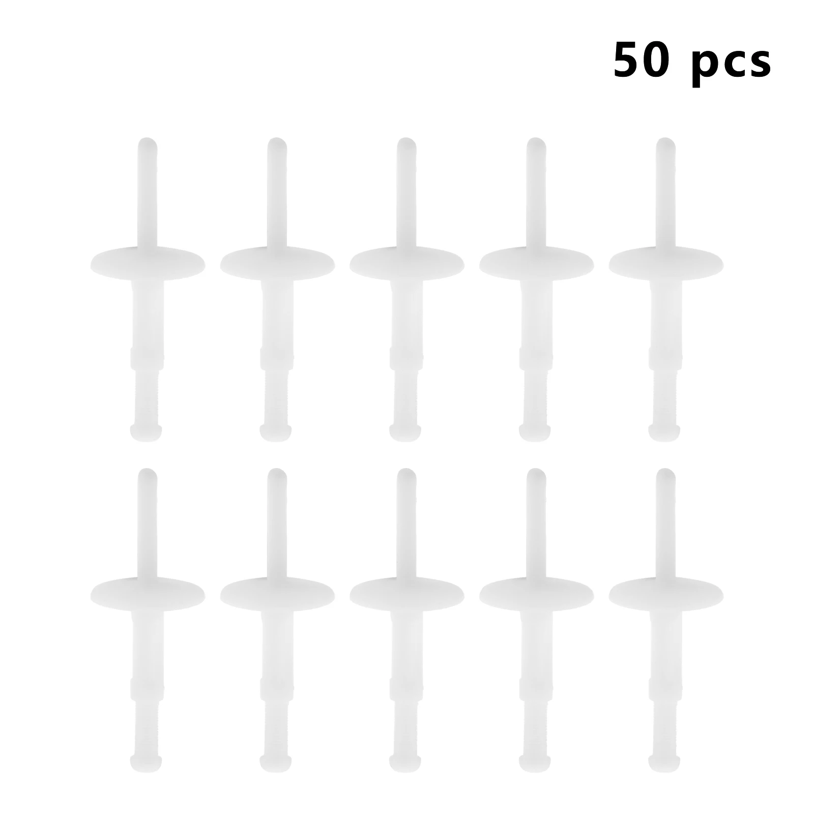 50Pcs Auto Clips Push Car Fender Bumper Door Trim Panel Hood Rivet Screw Retainer Fastener for BMW 6mm Hole White Plastic Clips