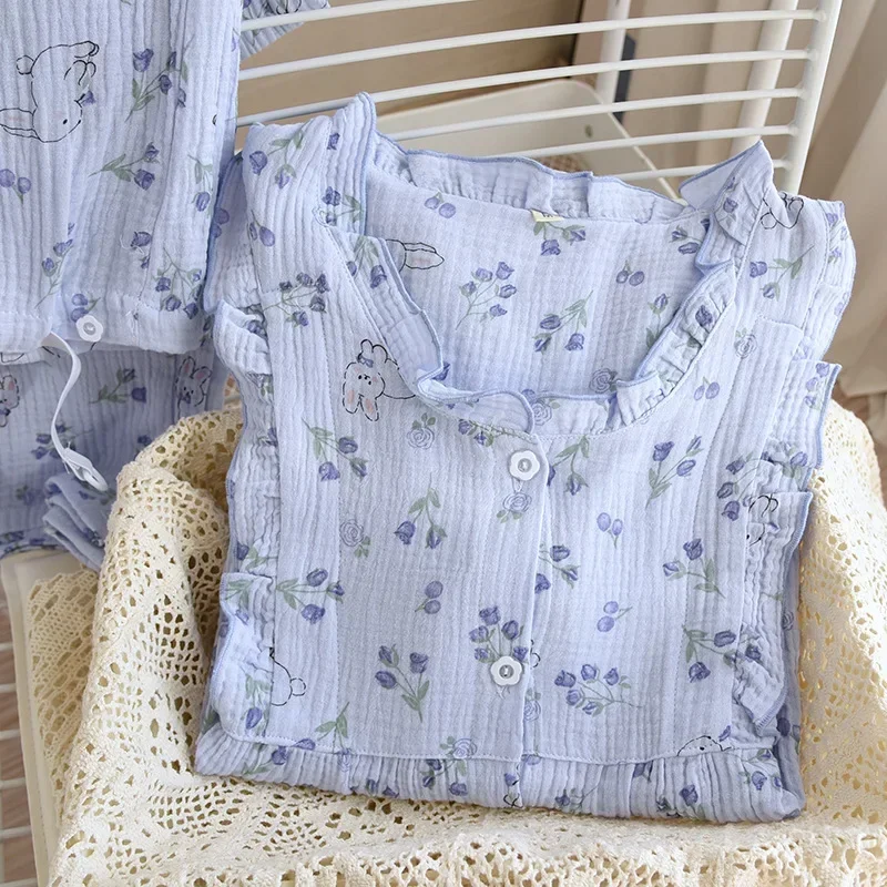 Conjunto De Pijama De algodón para Mujer, ropa De dormir femenina, camisones femeninos