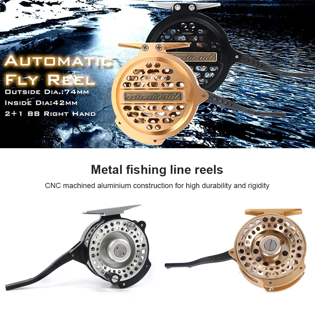 Portable Fly Fishing Reel high Speed Ratio Fishing Reel Aluminum Alloy Body and Spool Fly Reels Outdoor Tackle Gear Equipment