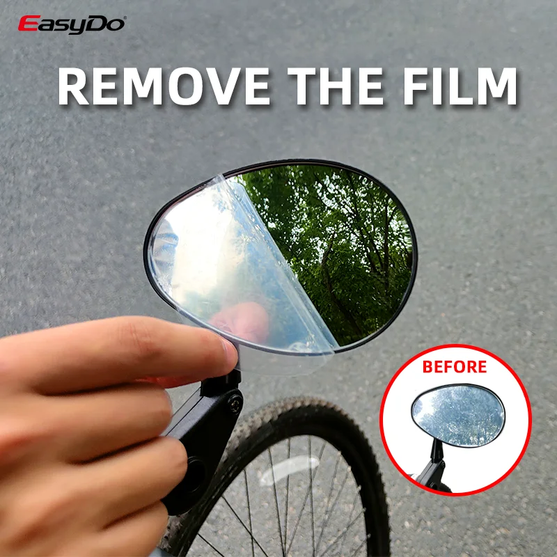 EasyDo-espejo retrovisor para manillar de bicicleta, Reflector de visión trasera ajustable con rotación de 360 grados, anticaída, accesorios para