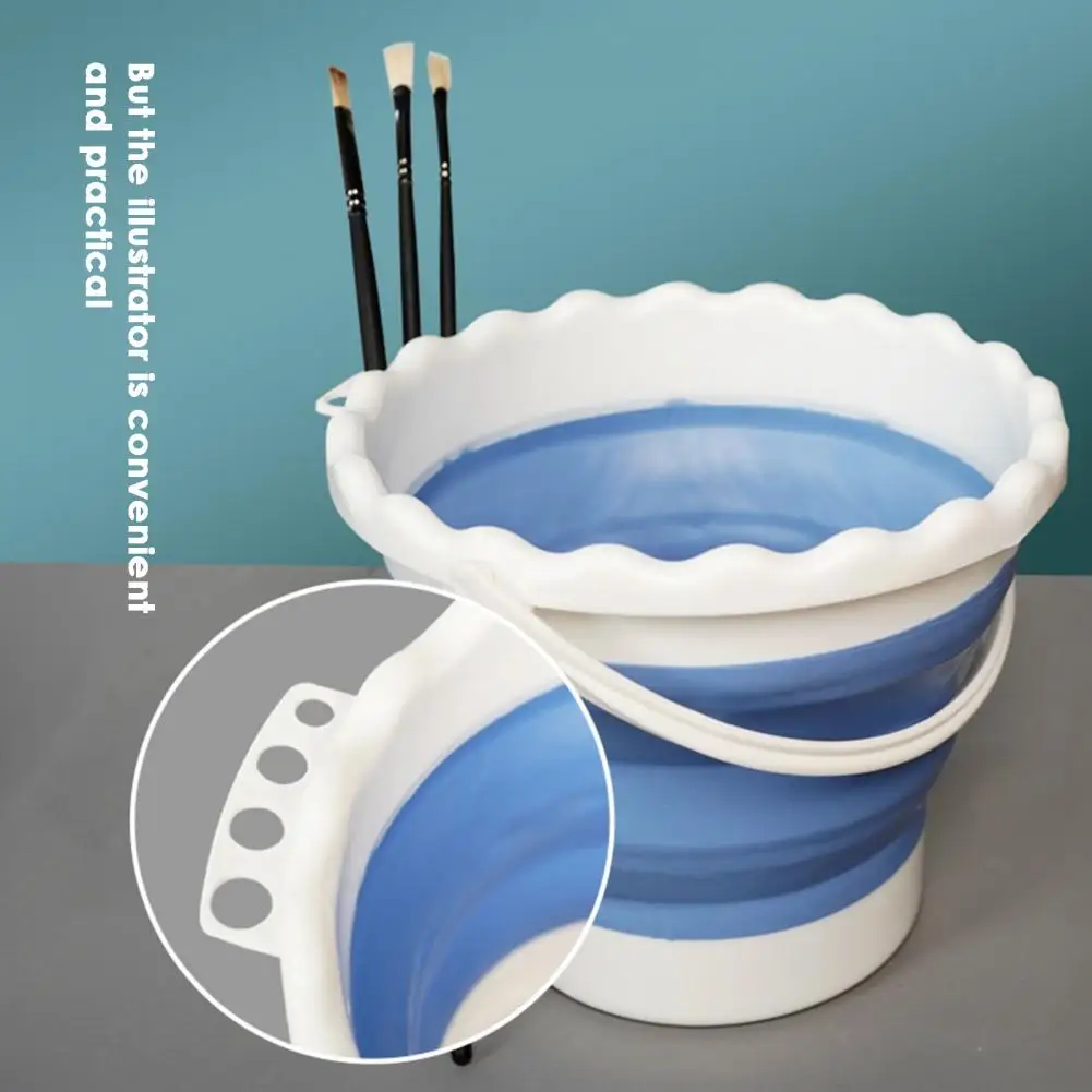 Anti-scratch  Creative Foldable Design Pen Cleaner Bucket Convenient Pen Cleaner Bucket Anti-fall   Studio Supply