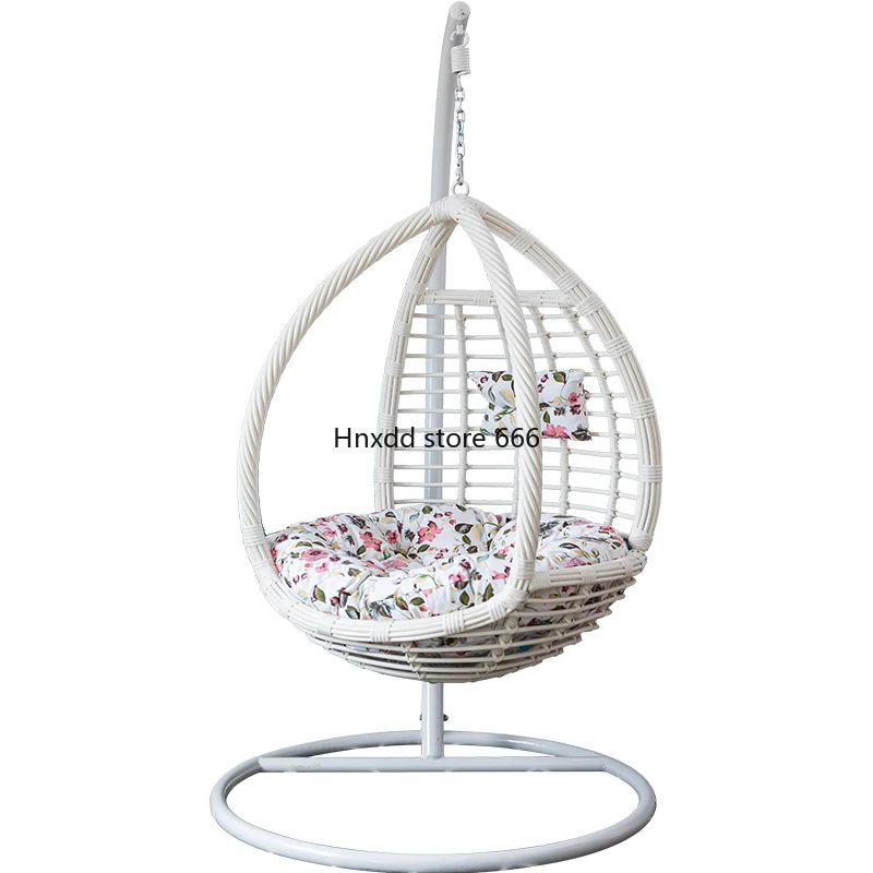 Indoor single girl small drop chair bedroom Nordic bird's nest rattan chair hanging basket chair