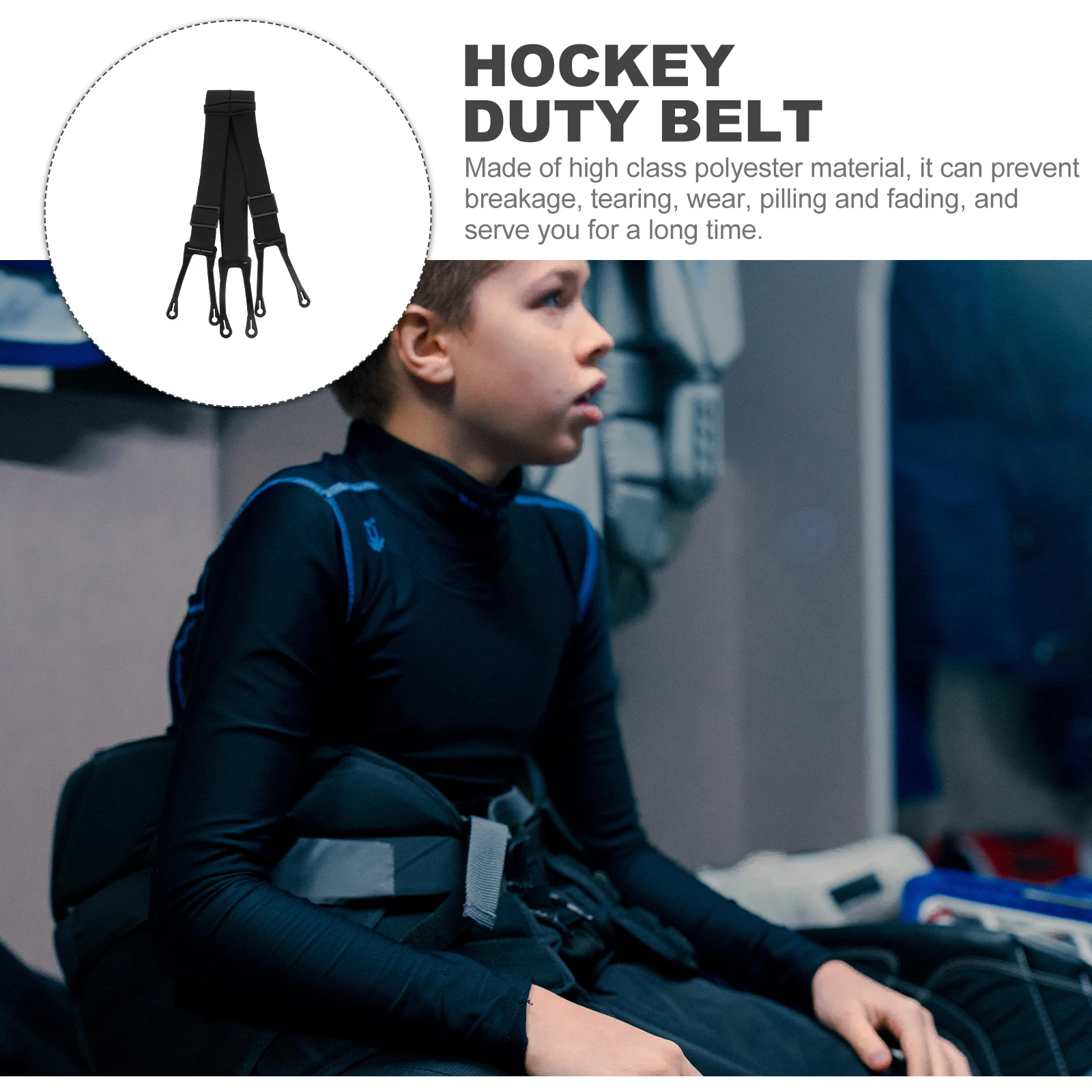 Hockey Protective Suspenders Anti-Slip Pants Belt Traction Strap High-Strength Polyester Sports Accessory for Winter Activity
