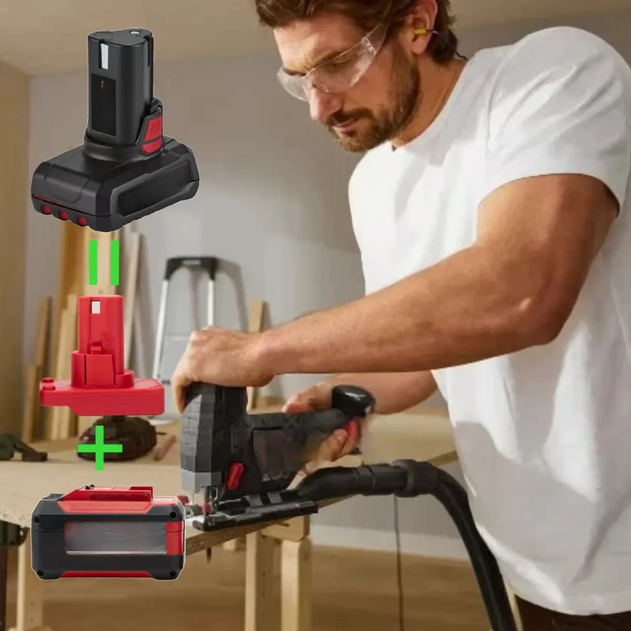 

for Parkside Performance x12V 5 Ah X12V Team Batteria Power Tool ﻿Adaptor Convert To ozito 18V Cordless battery (﻿Adaptor Only)