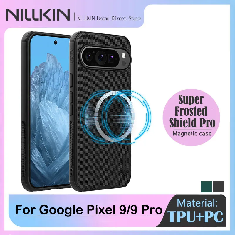 

NILLKIN Super Frosted Shield Pro Magnetic Case for Google Pixel 9 Pro, PC + TPU back cover for Google Pixel 9, MagSafe, Non-Slip