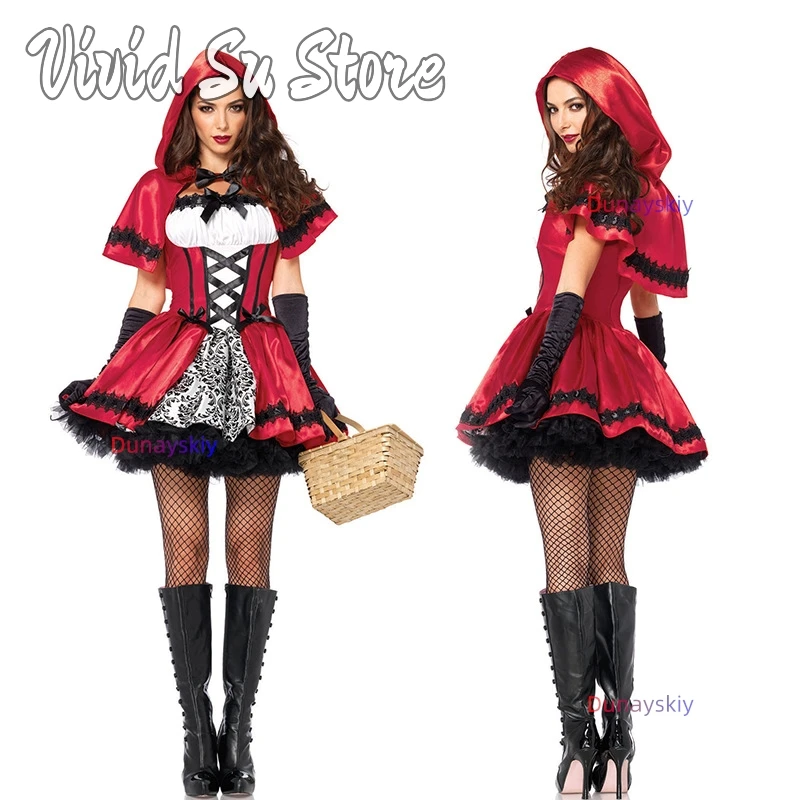 

Little Red Riding Hood Cosplay Costume Princess Dress Party Stage Performance Fairytail Clothing Women Outfits for Halloween
