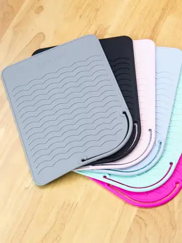 New Plus Size Silicone Heat Resistant Mat Portable Travel Hot Tools Pad Cover for Curling Iron, Flat Iron Hair Straightener