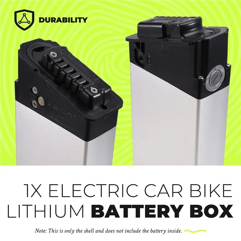 【BIG SALE】2X 36V 48V Electric Car Bike Lithium Battery Box Folding Bicycle Battery Battery Case Aluminum Alloy Only Shell