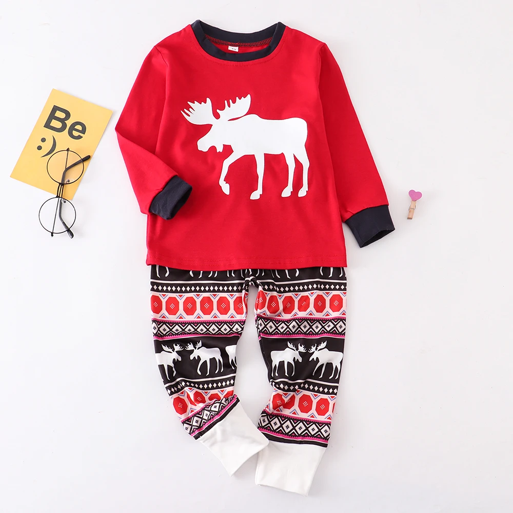 Family Christmas Pajamas Set Adult Kids Girls Boy Mommy Sleepwear Nightwear Mother Daughter Clothes Matching Family Outfits