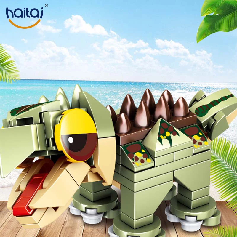 Building Blocks Dinosaur Toys Jurassic Park Dinosaur Building Blocks Dolls Puzzle Assembled Children's Toy Building Blocks