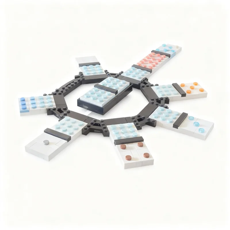 2695pcs MOC Games Double Nine Dominoes Model Building Blocks Toys Christmas Gifts Construction Brick Education 3D Art Collection
