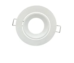 Anillo de ajuste de luz descendente empotrada redonda blanca de estilo Simple moderno para módulo GU10 MR16, luz LED de techo para decoración de Hotel y hogar