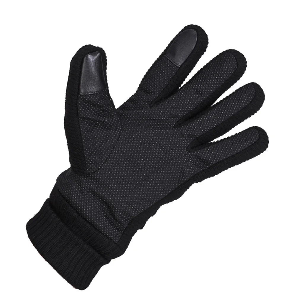 

1Pair Warm Gloves for Adults Windproof Thermal Handwear for Outdoor Sports Cycling Hiking Driving Black