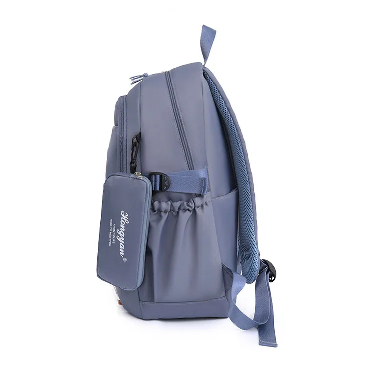 새로운 방수 나일론 소녀 소년 배낭 한국 일본 패션 여학생 책가방 다층 간단한 아이 배낭, 2023