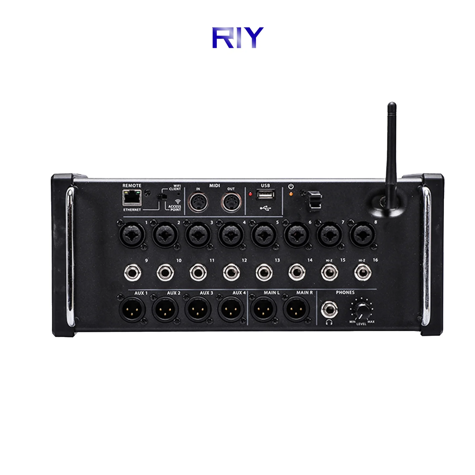 Mezclador Digital XR16 de 16 Canales, Equipo de Sonido con 8 Programables, Módulo WiFi Integrado y Grabador Estéreo USB