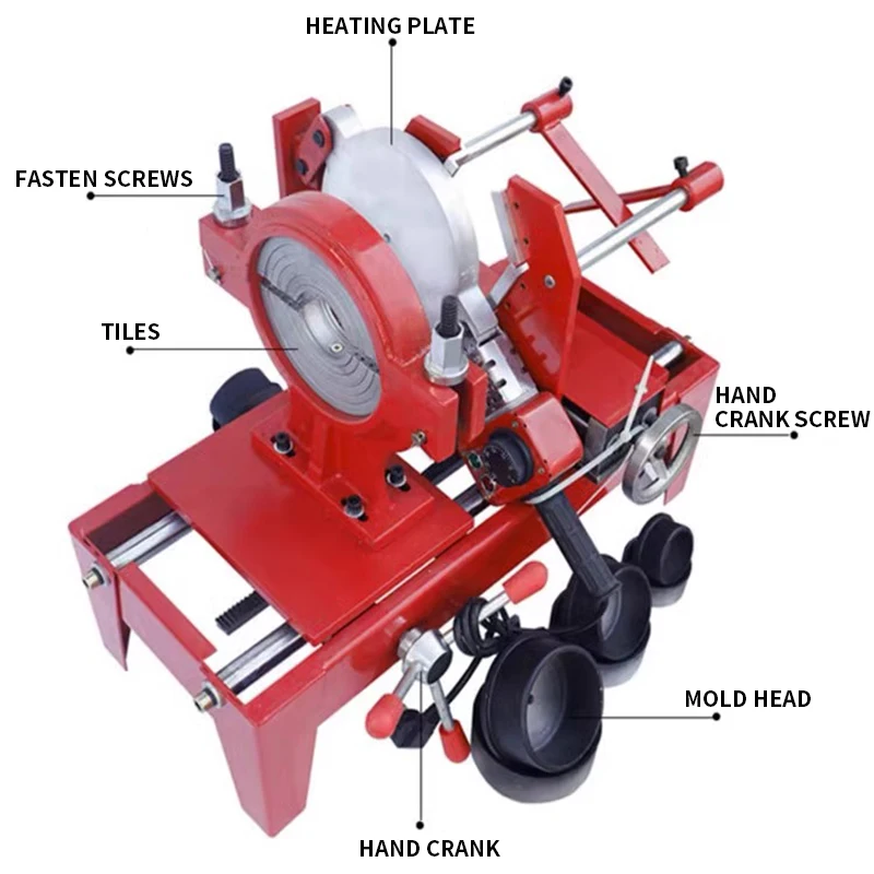 

63-160 Insert welding machine PE pair-welded hot-melt-welded PPR engineering water pipe hot-melt machine hot melt