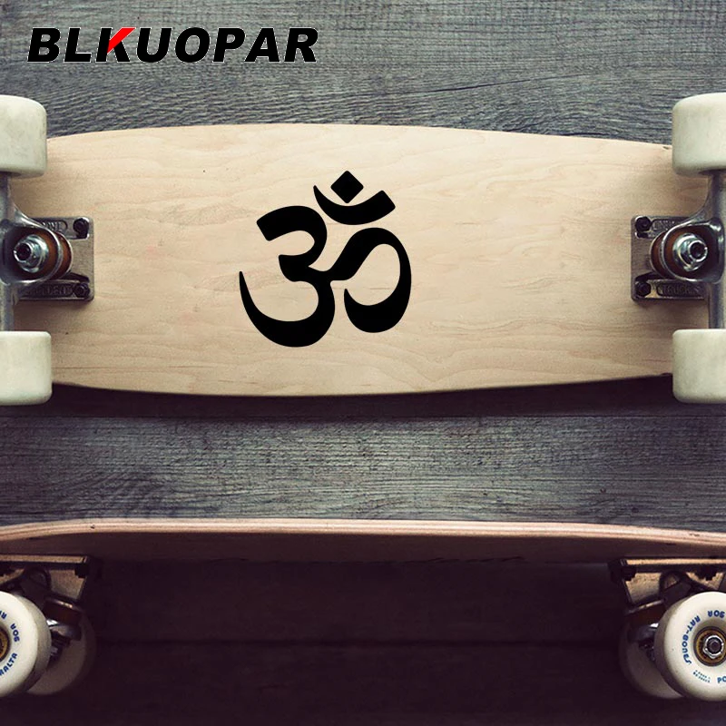 BLKUOPAR for OM Buddha Hindu Yoga Symbol Car Stickers Sunscreen Scratch-Proof Decals Waterproof Motorcycle Decor Car Goods