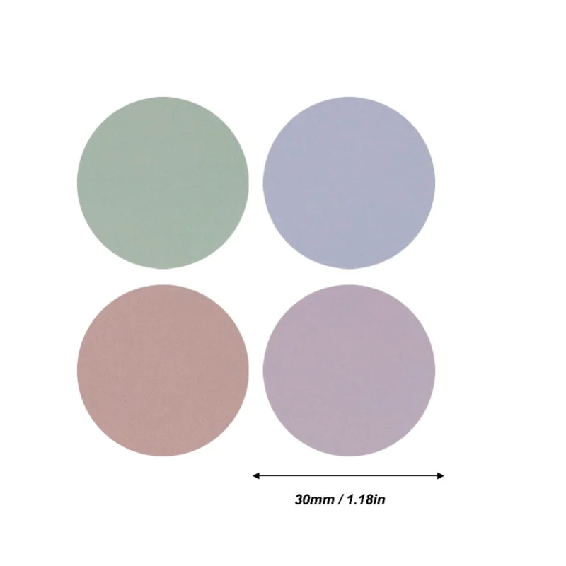 Round Thermal Sticker Label 30x30mm Portable Self Adhesive Small Business Thermal Sticker Colorful/Pure Color - view 6