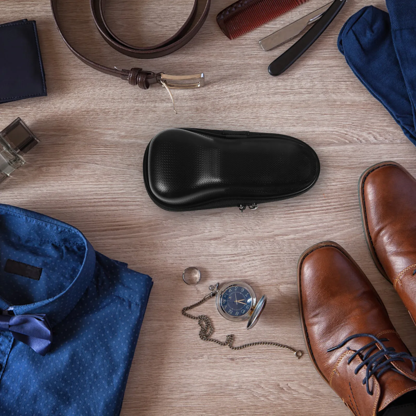 

Electric Razor Case Premium Eva Travel Shaver Storage Bag Shockproof Drop Resistant Dustproof Protection for Safety Razor