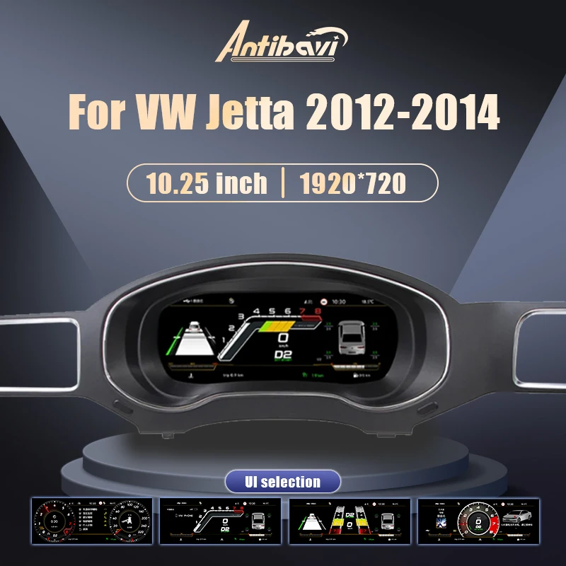 Digital Dashboard  Cluster For Volkswagen Jetta 2012 13 14 Years Auto Lcd Paneel Speedometer Virtuele Cockpit Voor