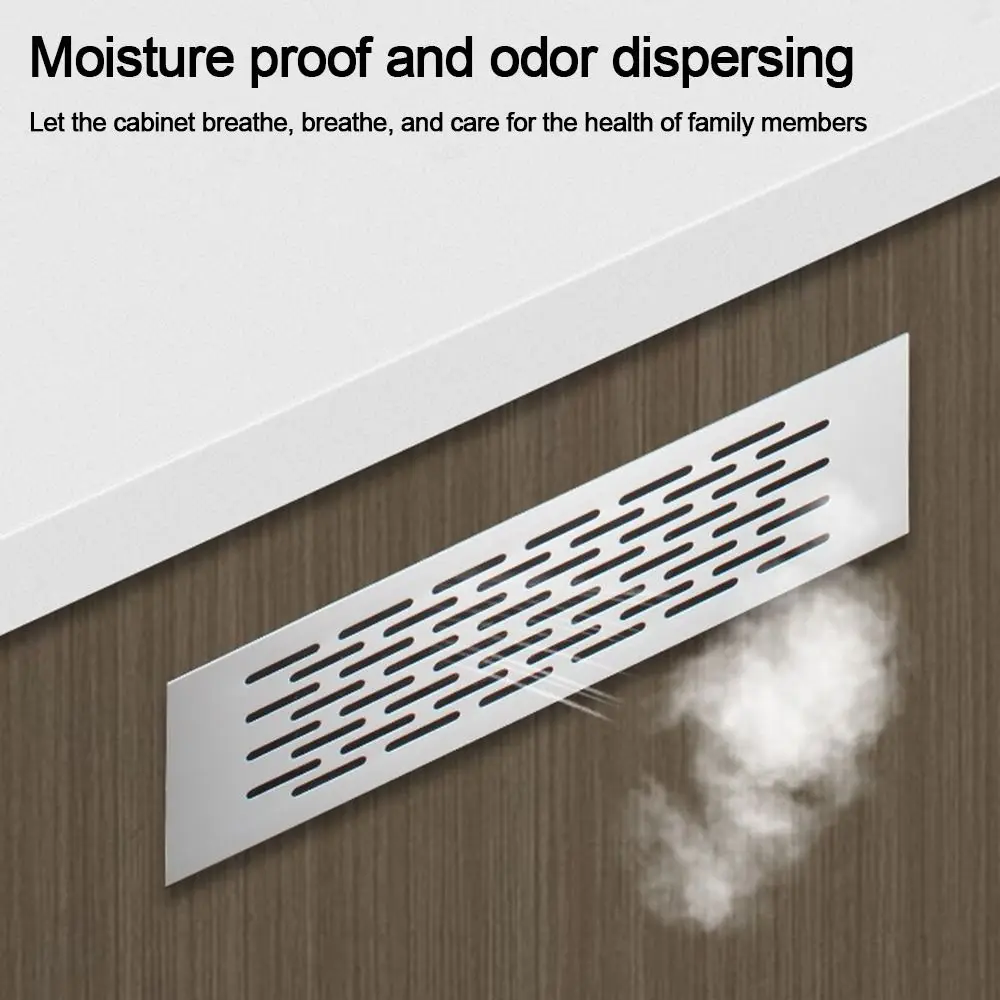 Aluminum Alloy Vents Cover Rectangle Breathable Mesh Ventilator Grille Cover 70mm Wide Air Vent Decor Furniture Hardware image 3