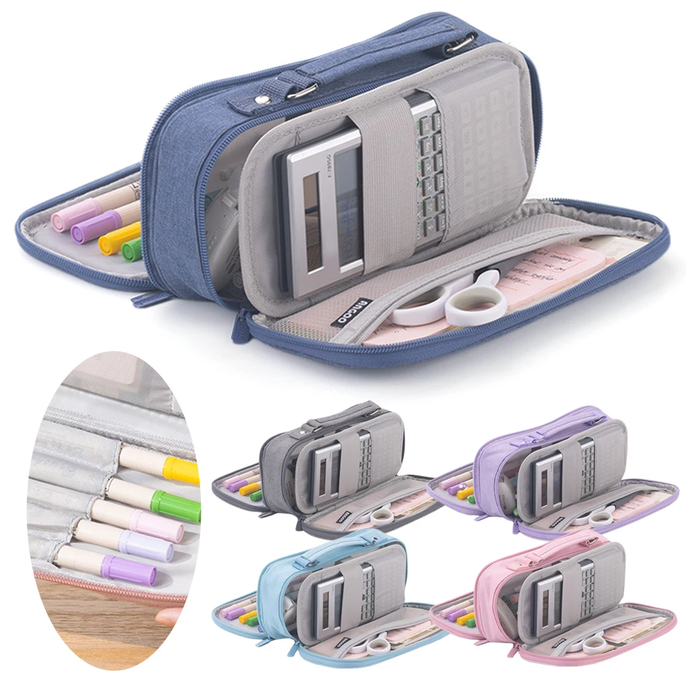 

Multifunctional Pencil Pouch Pencil Bag with Handle Aesthetic Supplies for High Office College
