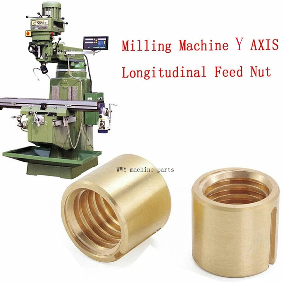 2pcs High Quality Milling Machine Parts Y AXIS Longitudinal Feed Nut J Head M1069-2 Fit BRIDGEPORT DURABLE Best Selling