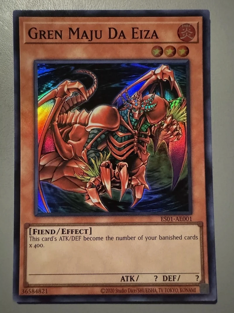 

Yugioh KONAMI Duel Monsters ES01-AE001 Gren Maju Da Eiza Super Rare Asian English Collection Mint Card