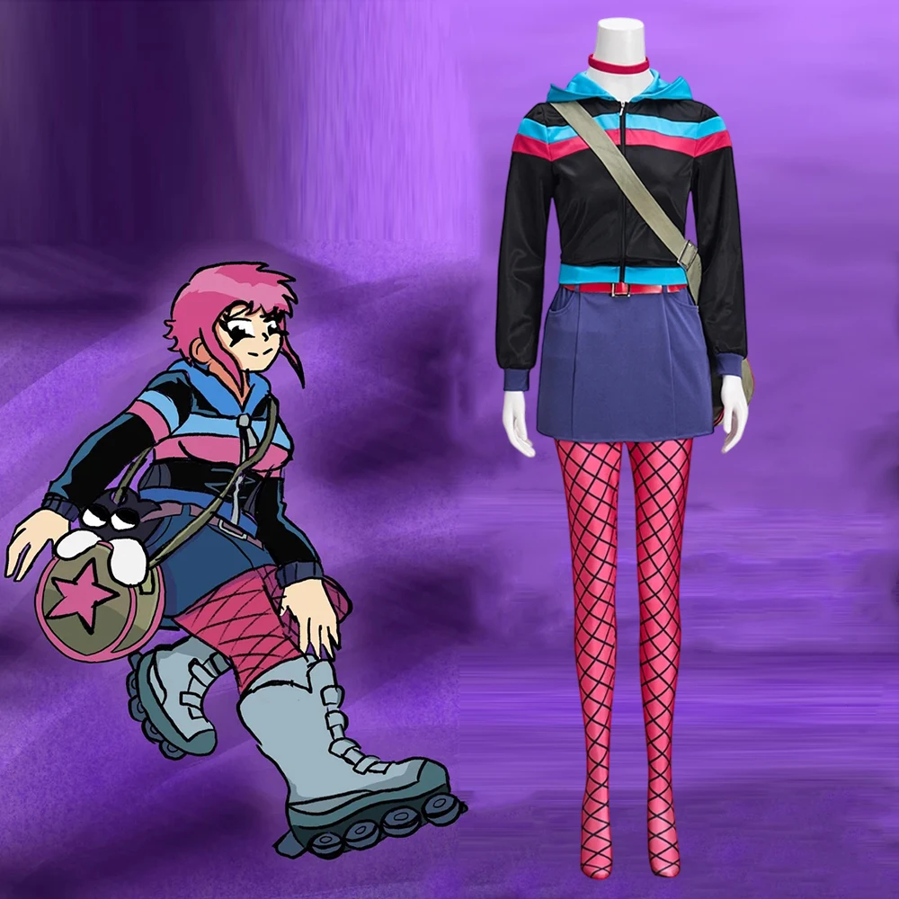 anime-scott-pelerin-ramona-fleurs-cosplay-costume-femme-sexy-manteau-a-capuche-jupes-uniforme-costume-halloween-fete-bande-dessinee-con-tenue