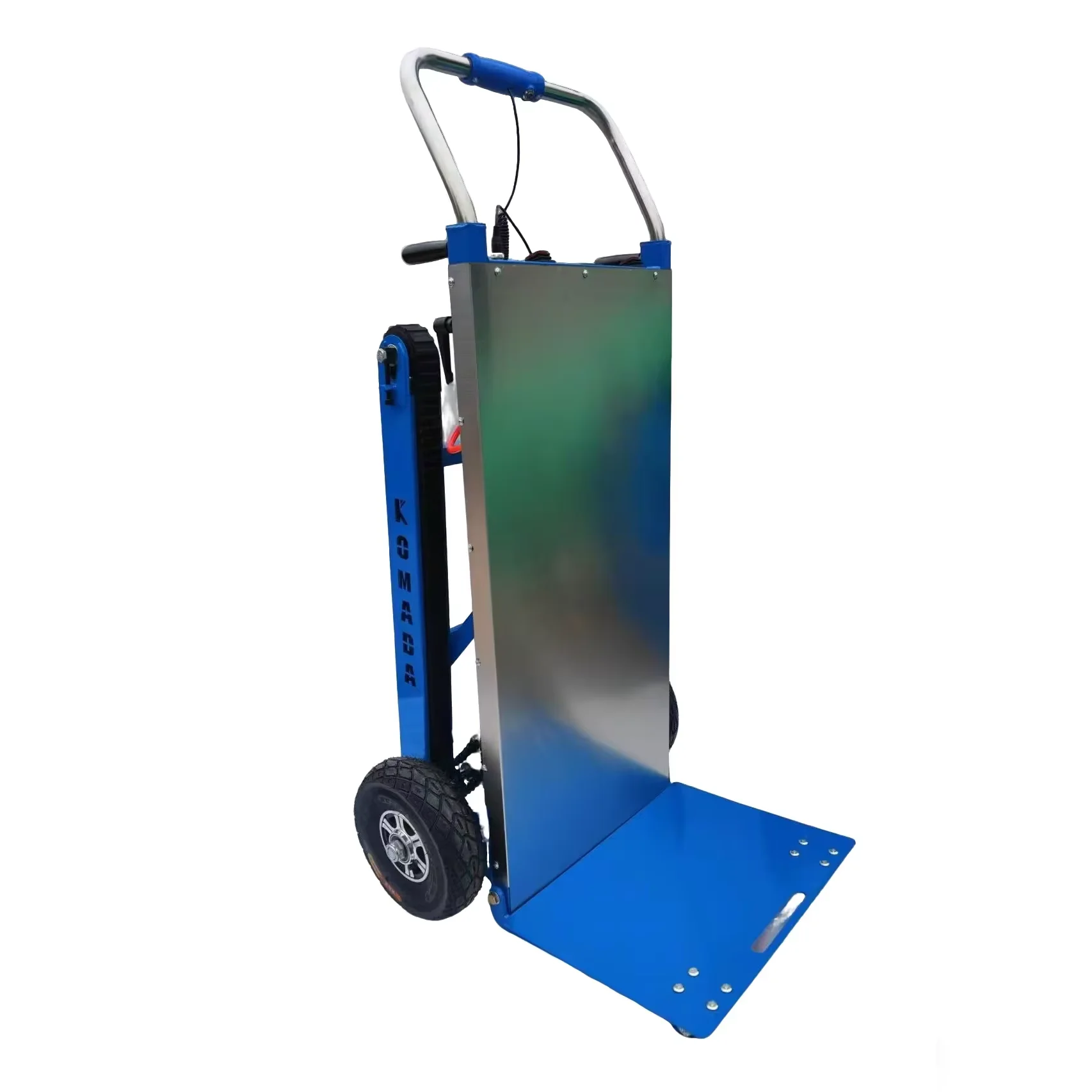 

Electric Foldable Stair Climbing Trolley With Lift Function Load Capacity Portable Metal Construction For Heavy Transport