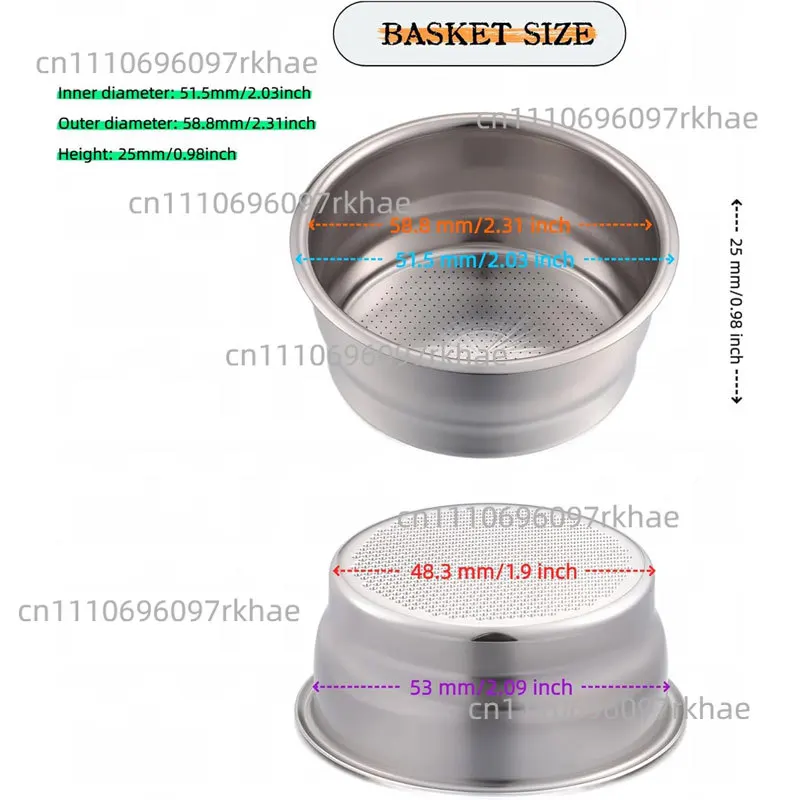 La Pavoni 51mm Filter Basket 14-16g Standard Coffee Filter Basket 51mm for La Pavoni Post-Millennium Europiccola