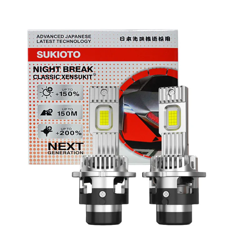 

1 комплект SUKIOTO JAPANESE Upgrade 6000K D2S светодиодная лампа D2R 30000LM 110 Вт Plug and Play дальнего ближнего света D4R D4S светодиодные фары автомобильные лампы