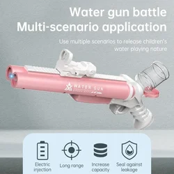 Automatic Shotgun Water Pistol with Scope Toy，2024 Water Gun Continuous Squirt Spray Blaster Summer Pool Toys for Kids Adult