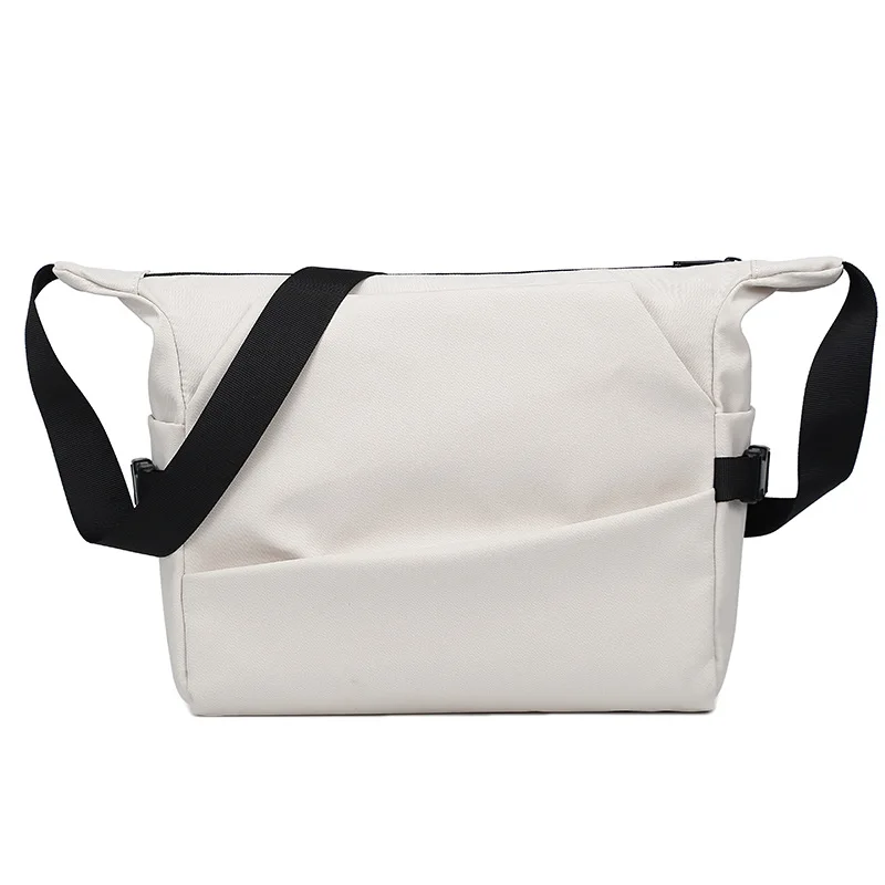 Japanese Fashion Large Capacity Cross bag for men Casual Sports Big crossbody bag Cool Man Shoulder bag Solid White Men's bag