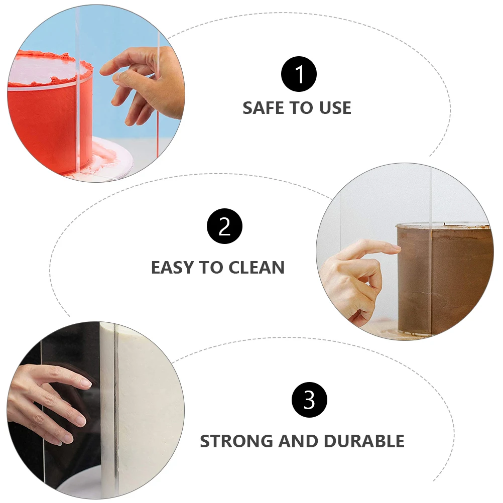

Transparent Acrylic Scraper Reusable Bench Spatula for Cake Icing Shaving Cream Flour Steamed Bread Dough Making Baking