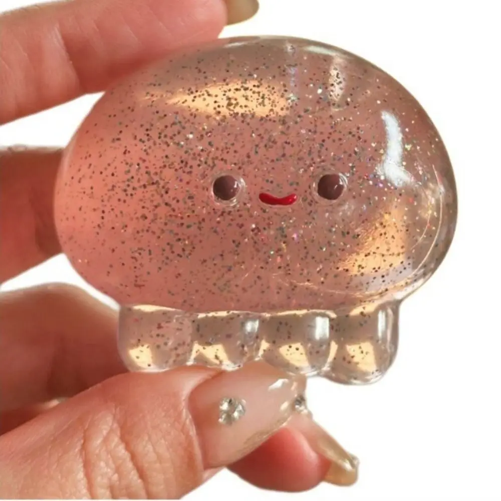 

New Stress Relief Jellyfish Squeeze Toy TPR Soft Pinching Decompressing Toy Sticky Slow Rising Sensory Fidget Toy