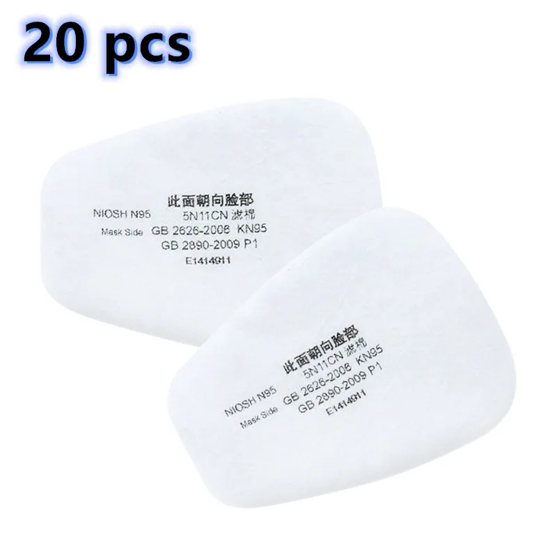 20 pcs/lot  5N11CN Filter Cottons For 3M 6800 6200 6502 7502 Gas Mask Dust-Proof Replaceable Accessories