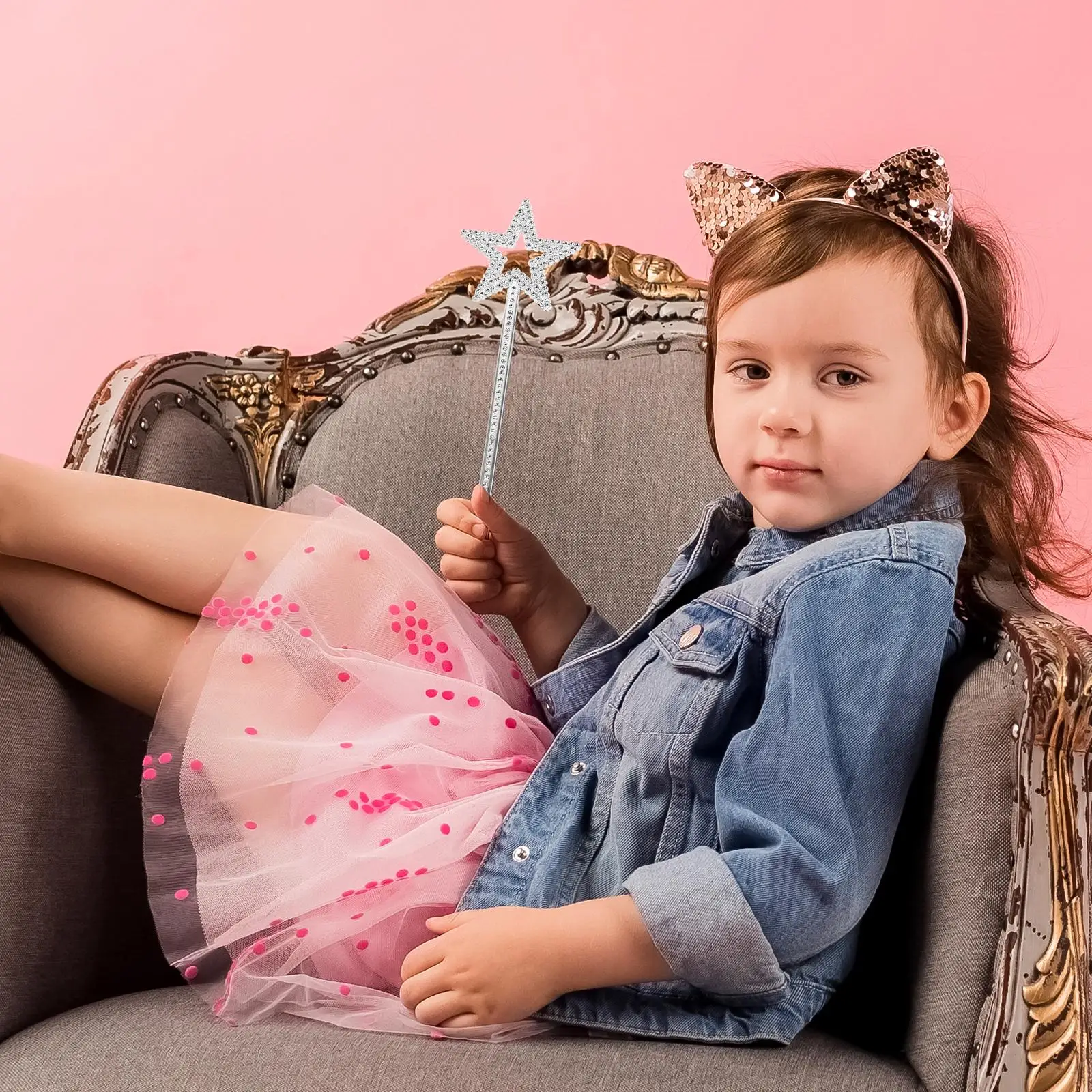 12 قطعة من عصي الجنية على شكل نجمة بلاستيكية للفتيات للحفلات من الخرز المتلألئ لعيد ميلاد الأميرة وحفلات الهالوين ألعاب أطفال لامعة