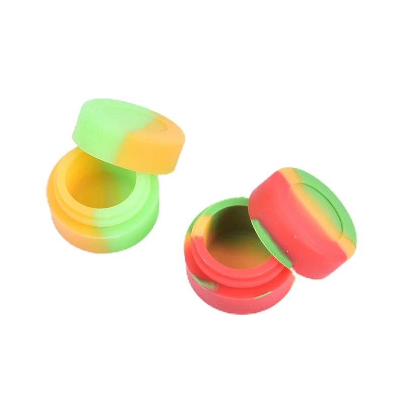 New 3ml Silicone Wax Jar Containers Nonstick Mixed color