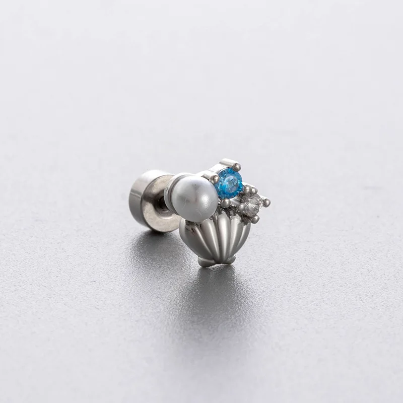 Rhinestone Tongue Rings for Women Sparkling 316L Stainless Steel CZ Bow Tongue Studs Ring Barbell Tongue Piercing Jewelry