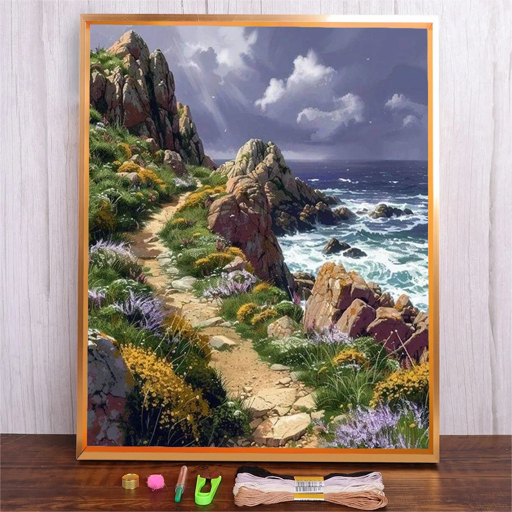 

Landscape Cross Stitch Needle For Embroidery Kit Handicraft Package Cotton Thread Cross-Stitch DIY Arts Crafts Gift For Adults